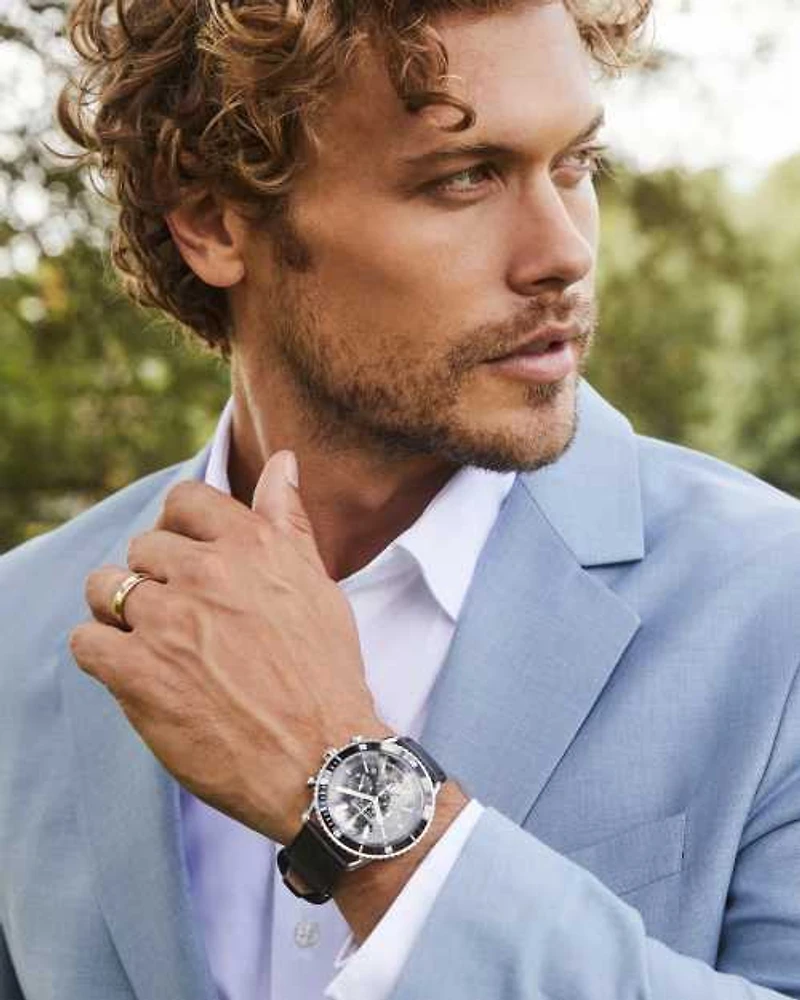 Evans Stainless Steel 44mm Chronograph Watch in