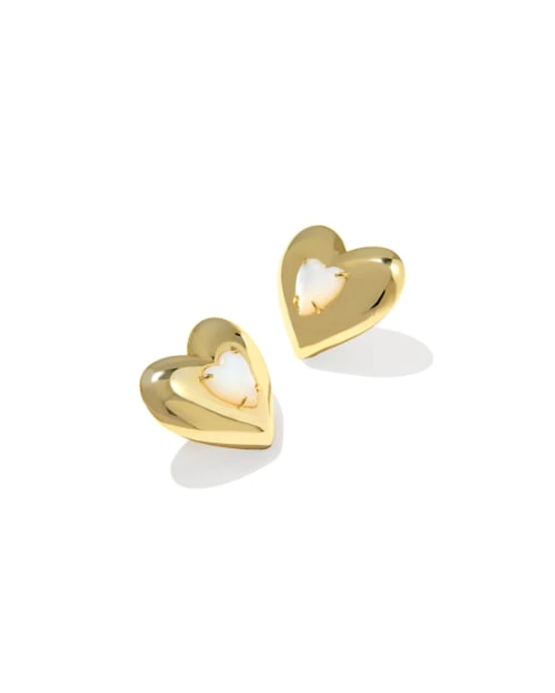 Sasha Heart Stud Earrings