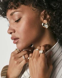 Sasha Heart Stud Earrings