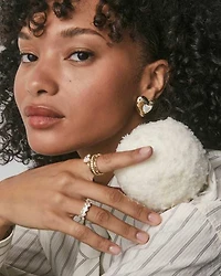 Sasha Heart Stud Earrings