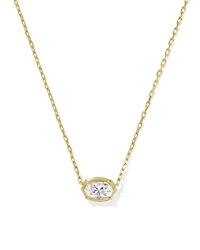 ct Lab Grown White Diamond Custom Elisa Pendant Necklace 14k Gold