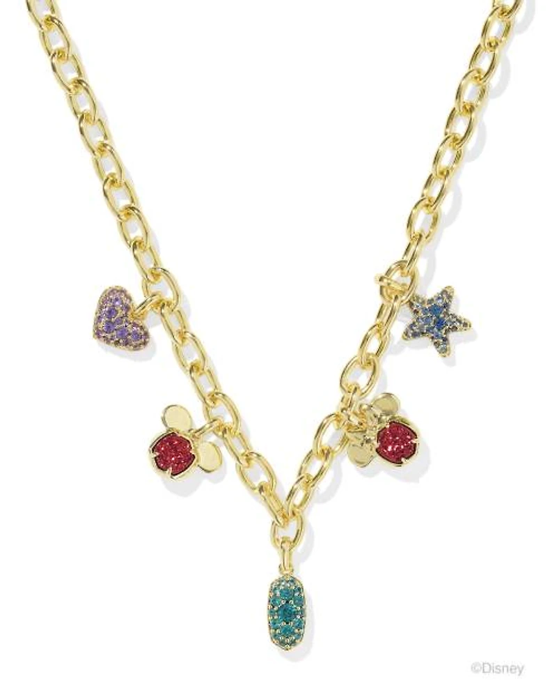 Disney | Kendra Scott Gold Mickey Mouse and Minnie Charm Necklace Mix