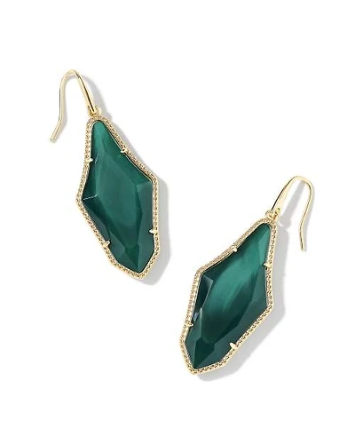 Evelyn Gold Drop Earrings Rock Crystal Dichoric