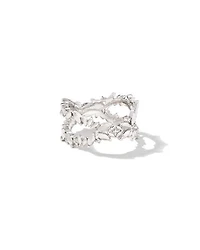 Rosalie Silver Double Band Ring White CZ