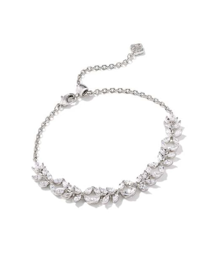 Rosalie Silver Tennis Bracelet in White CZ