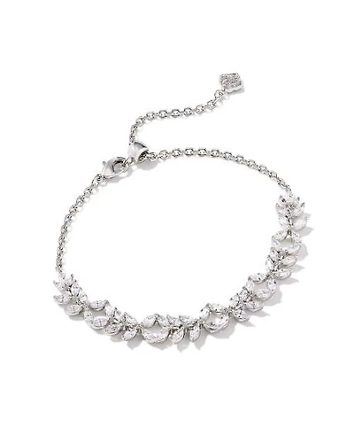 Rosalie Silver Tennis Bracelet in White CZ