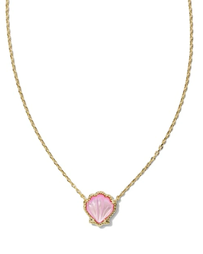 Brynne Shell Gold Short Pendant Necklace