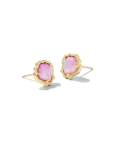 Brynne Shell Gold Stud Earrings