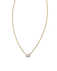 Isabella 14k Yellow Gold Pendant Necklace White Diamond