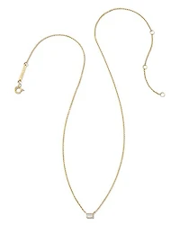 Isabella 14k Yellow Gold Pendant Necklace White Diamond