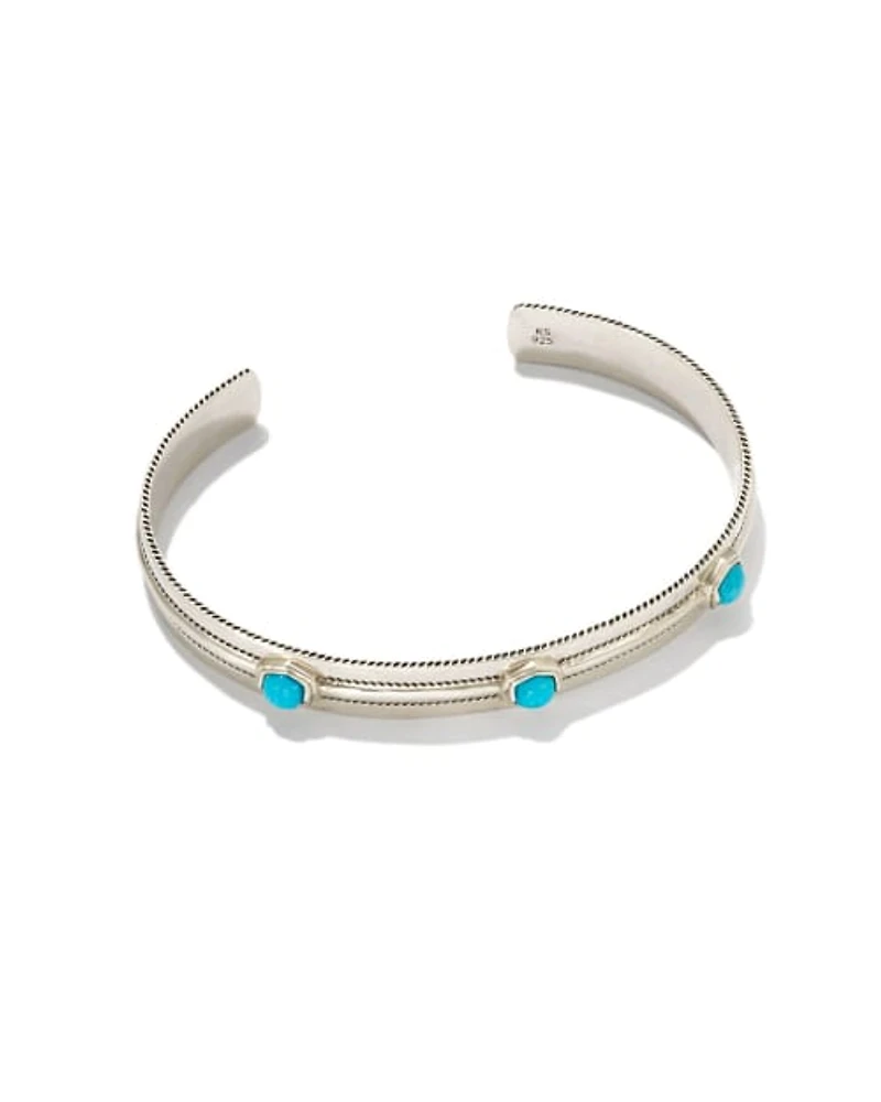 Weston Oxidized Sterling Silver Cuff Bracelet Turquoise