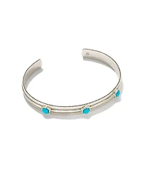 Weston Oxidized Sterling Silver Cuff Bracelet Turquoise