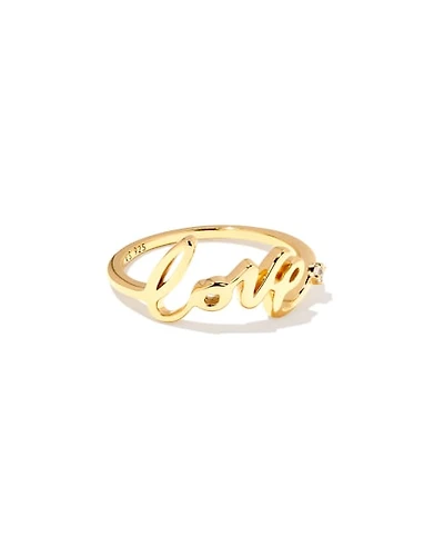 Love Script Band Ring