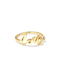 Love Script Band Ring