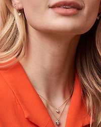 Madeline 14k Yellow Gold Small Pendant Necklace in White Diamond