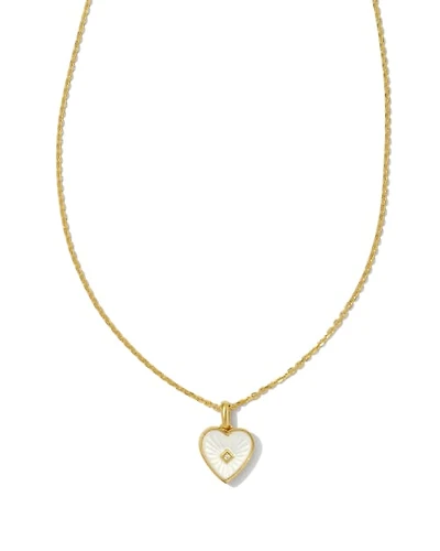 Adalynn 18k Gold Vermeil Heart Pendant Necklace Phosphosiderite