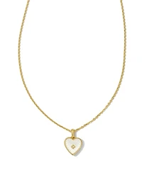 Adalynn 18k Gold Vermeil Heart Pendant Necklace Phosphosiderite