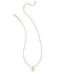 Adalynn 18k Gold Vermeil Heart Pendant Necklace Phosphosiderite