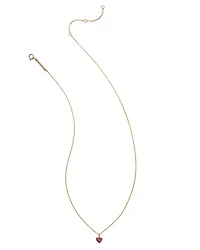 Madeline 14k Yellow Gold Small Pendant Necklace in Ruby