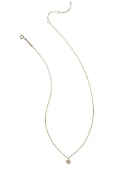 Madeline 14k Yellow Gold Small Pendant Necklace in White Diamond