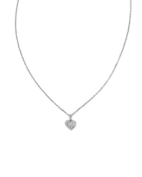 Madeline 14k White Gold Small Pendant Necklace in White Diamond