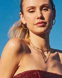 Maia 18k Gold Vermeil Heartburst Pendant Necklace White Sapphire