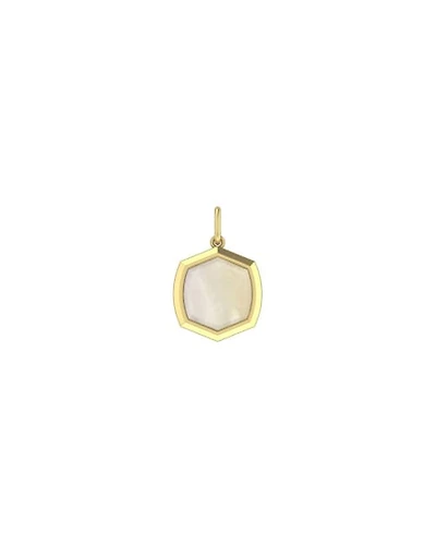 Davis 11mm 18k Rose Gold Vermeil Stone Charm Ivory Mother-of-Pearl