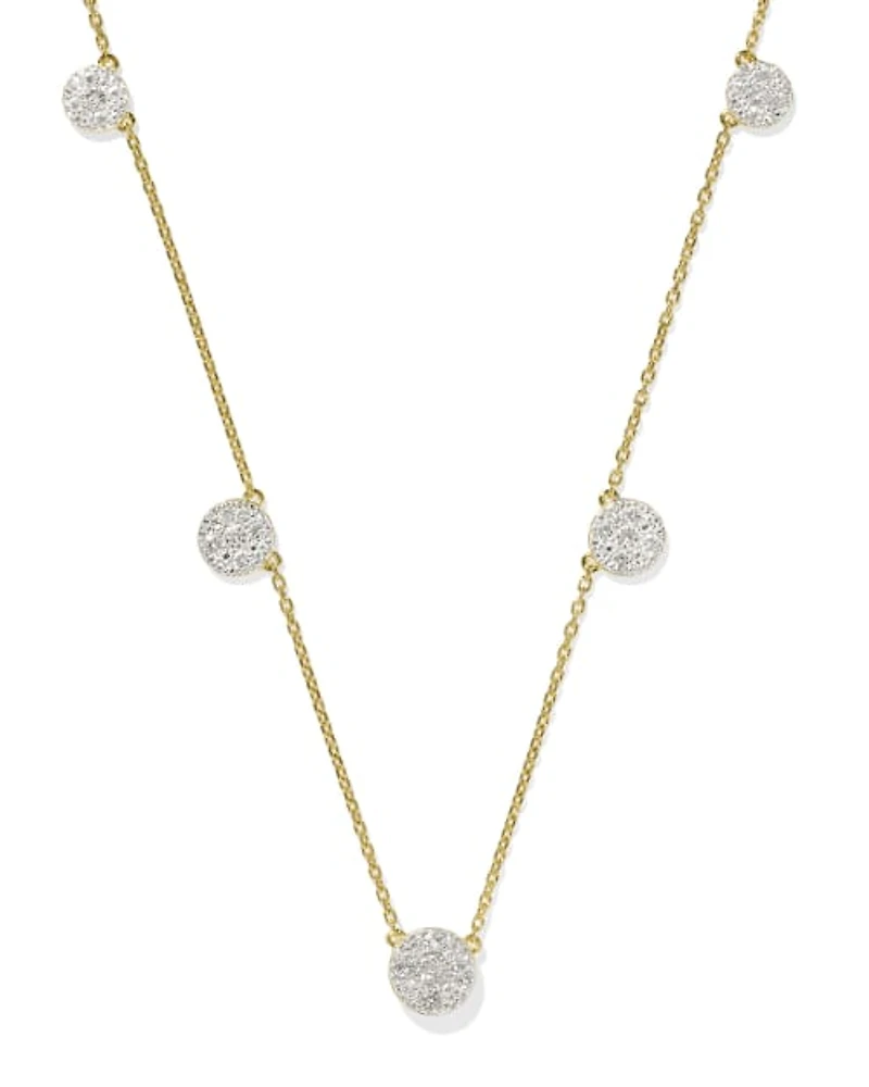 Kristen 18k Gold Vermeil Strand Necklace in White Topaz