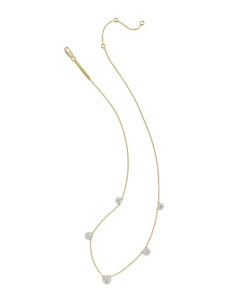 Kristen 18k Gold Vermeil Strand Necklace in White Topaz