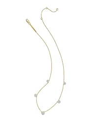 Kristen 18k Gold Vermeil Strand Necklace in White Topaz