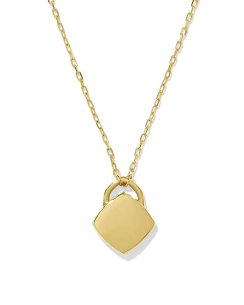 Miles Padlock Necklace 18k Gold Vermeil