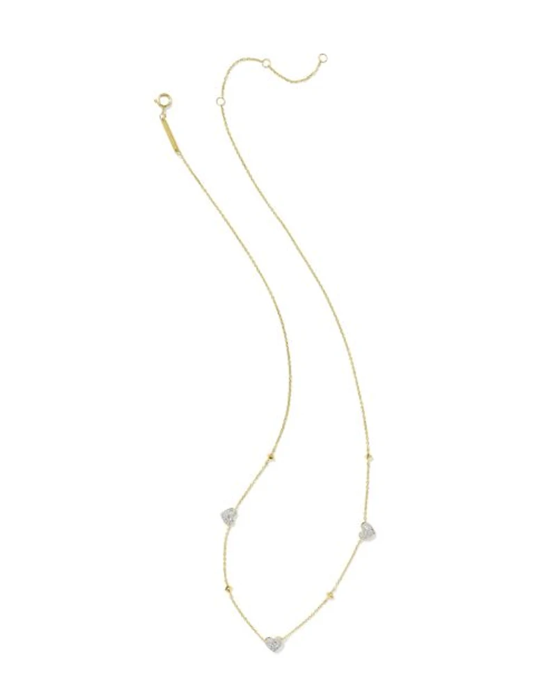 0.21 ct Madeline 14k Yellow Gold Strand Necklace in White Diamond