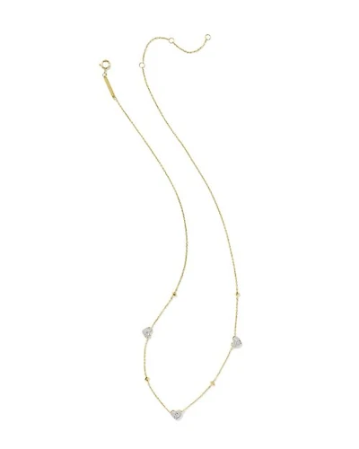 0.21 ct Madeline 14k Yellow Gold Strand Necklace in White Diamond