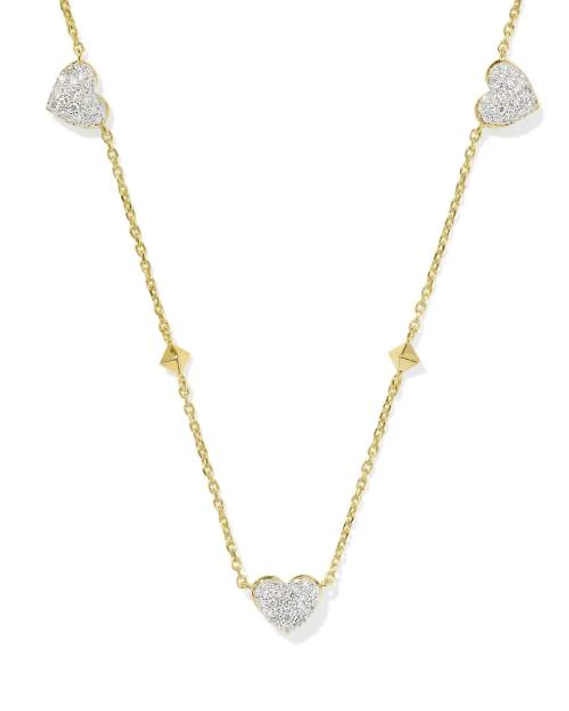 0.21 ct Madeline 14k Yellow Gold Strand Necklace in White Diamond