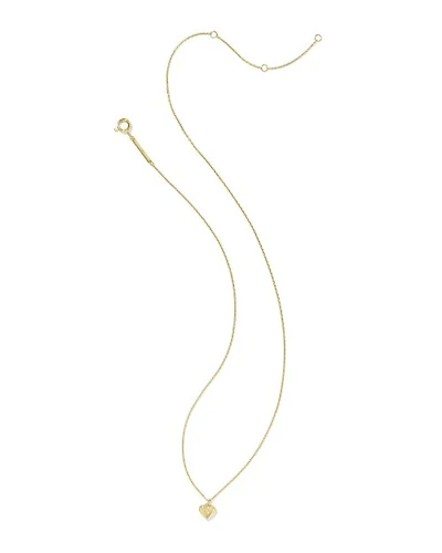 Maleia Metal Heart Necklace in 14k Yellow Gold