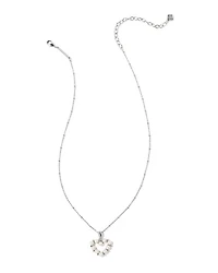 Ashton Silver Heart Short Pendant Necklace in Freshwater Cultured Pearl