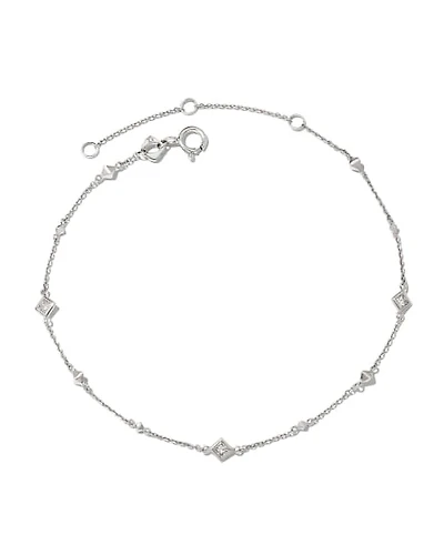 0.12 ct Michelle 14k White Gold Delicate Bracelet in White Diamond