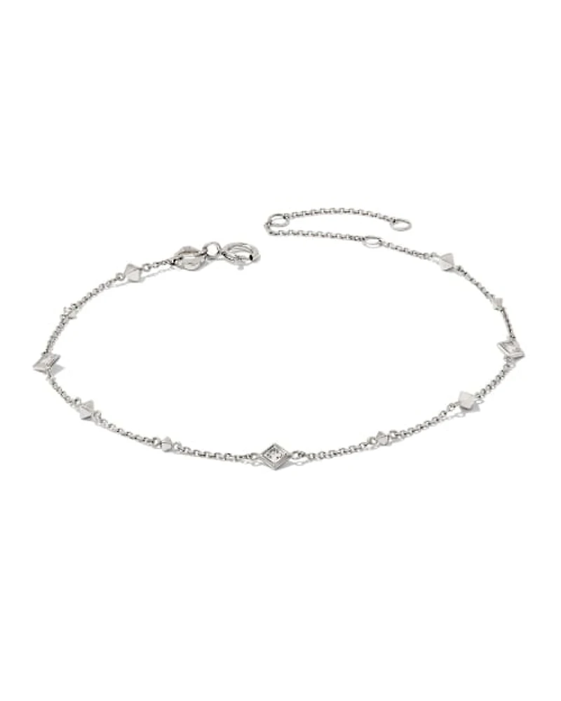 0.12 ct Michelle 14k White Gold Delicate Bracelet in White Diamond