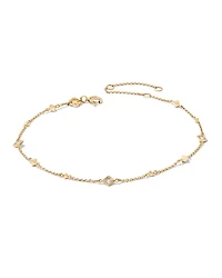 0.12 ct Michelle 14k Yellow Gold Delicate Bracelet in White Diamond