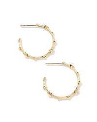 0.12 ct Michelle 14k Yellow Gold Hoop Earrings White Diamond