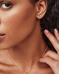 Aliyah 18k Gold Vermeil Stud Earrings White Topaz