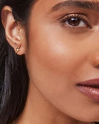 Lightning Bolt Mini Stud Earrings 18k Gold Vermeil