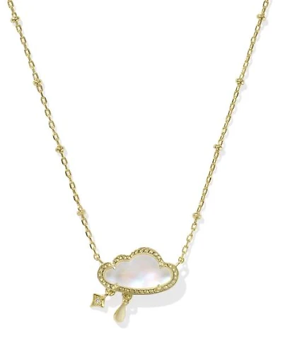 Celeste Cloud Gold Short Pendant Necklace