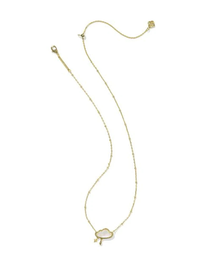 Celeste Cloud Gold Short Pendant Necklace