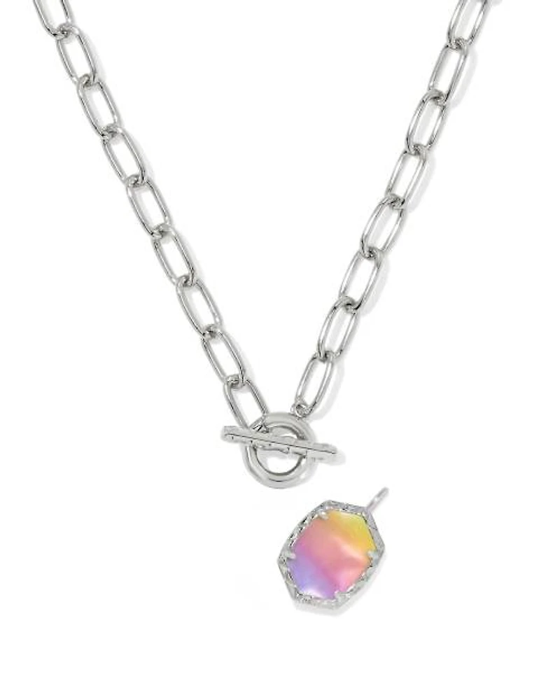 Daphne Convertible Silver Link and Chain Necklace