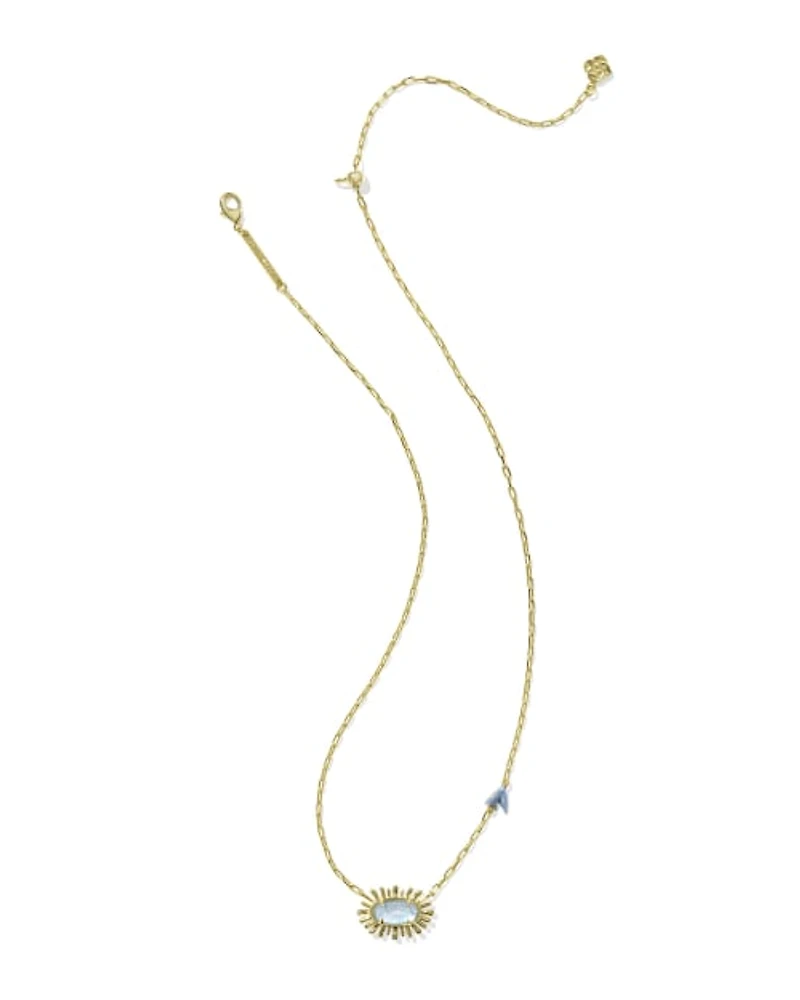 Elisa Bird Gold Short Pendant Necklace