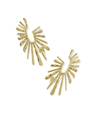 Melody Bird Gold Hoop Earrings