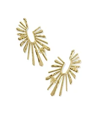 Melody Bird Gold Hoop Earrings