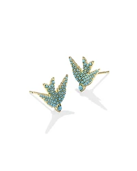 Melody Bird Gold Stud Earrings