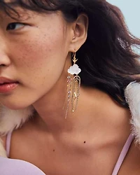 Celeste Cloud Mixed Metal Statement Earrings